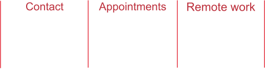 Contact Get in touch by email or telephone even if you just require information about what I offer. Appointments I can do business over the telephone but appointmants can be arranged if you wish. Remote work I would normally work from my home base but I can arramge to work on site.