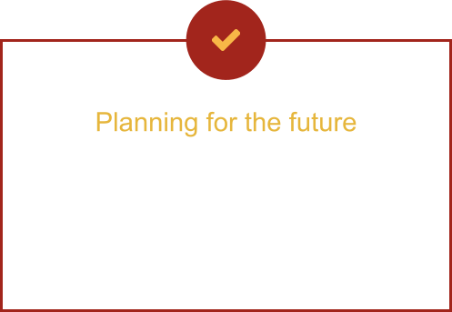 Planning for the future There should always be a vision for the fututre, a vision to expand. My business is no different and I always welcome the input.  If you wish to contact me in order to share any ideas you may have then please do so as I am always ready to hear what you have to say.
